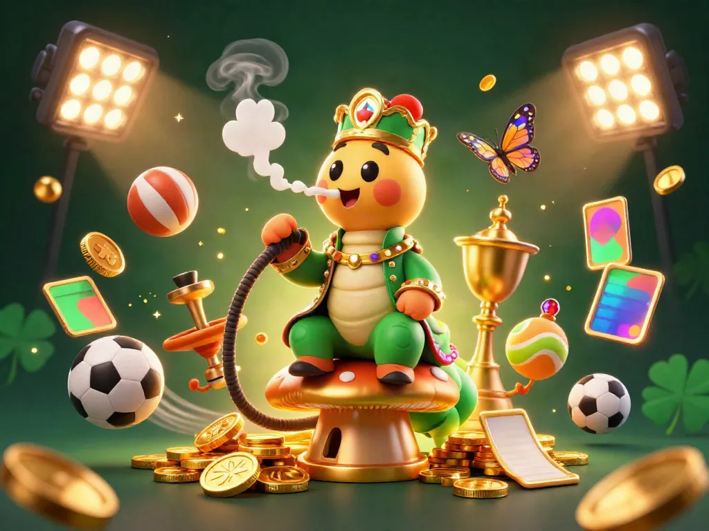 Engage with thrilling casino action at manclub1 with a colorful 3D illustration featuring gaming elements.