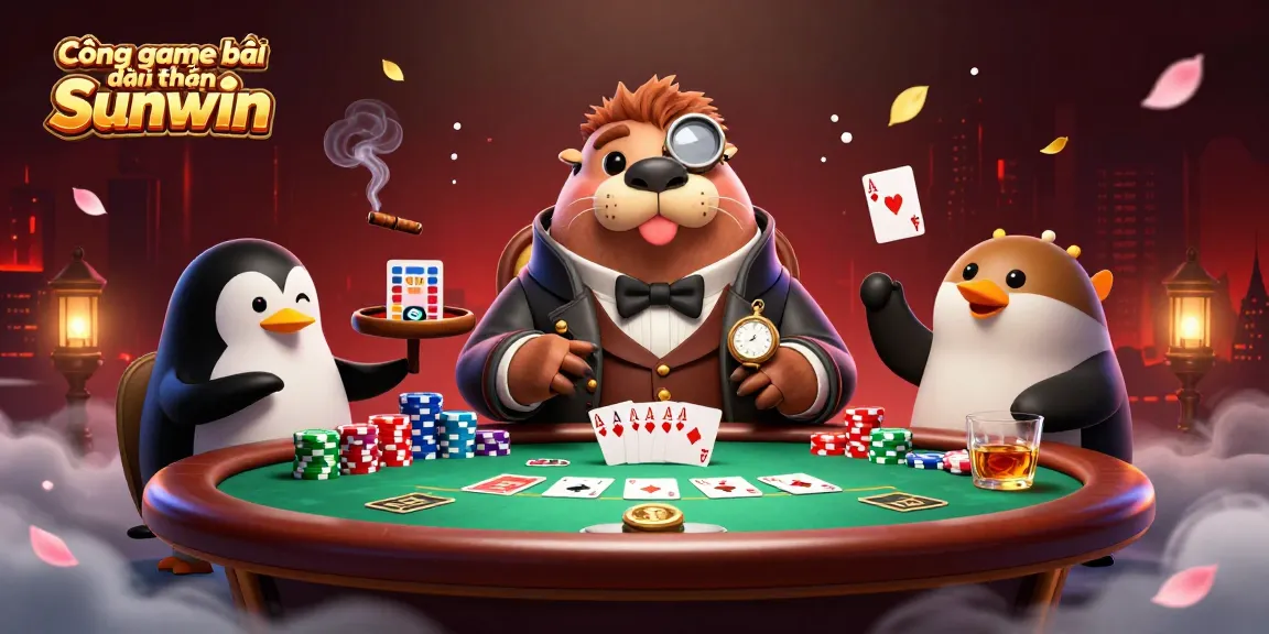 Experience the excitement at Cổng game bài đổi thưởng Sunwin with a vibrant underwater poker showdown.